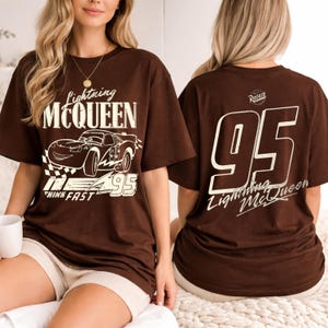 Comfort Colors Lightning McQueen Shirt, Disney Cars Tee, Vintage Pixar Cars T-Shirt image 1