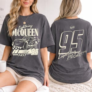 Comfort Colors Lightning McQueen Shirt, Disney Cars Tee, Vintage Pixar Cars T-Shirt image 3