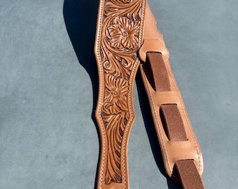 western style handmade leather guitar strap