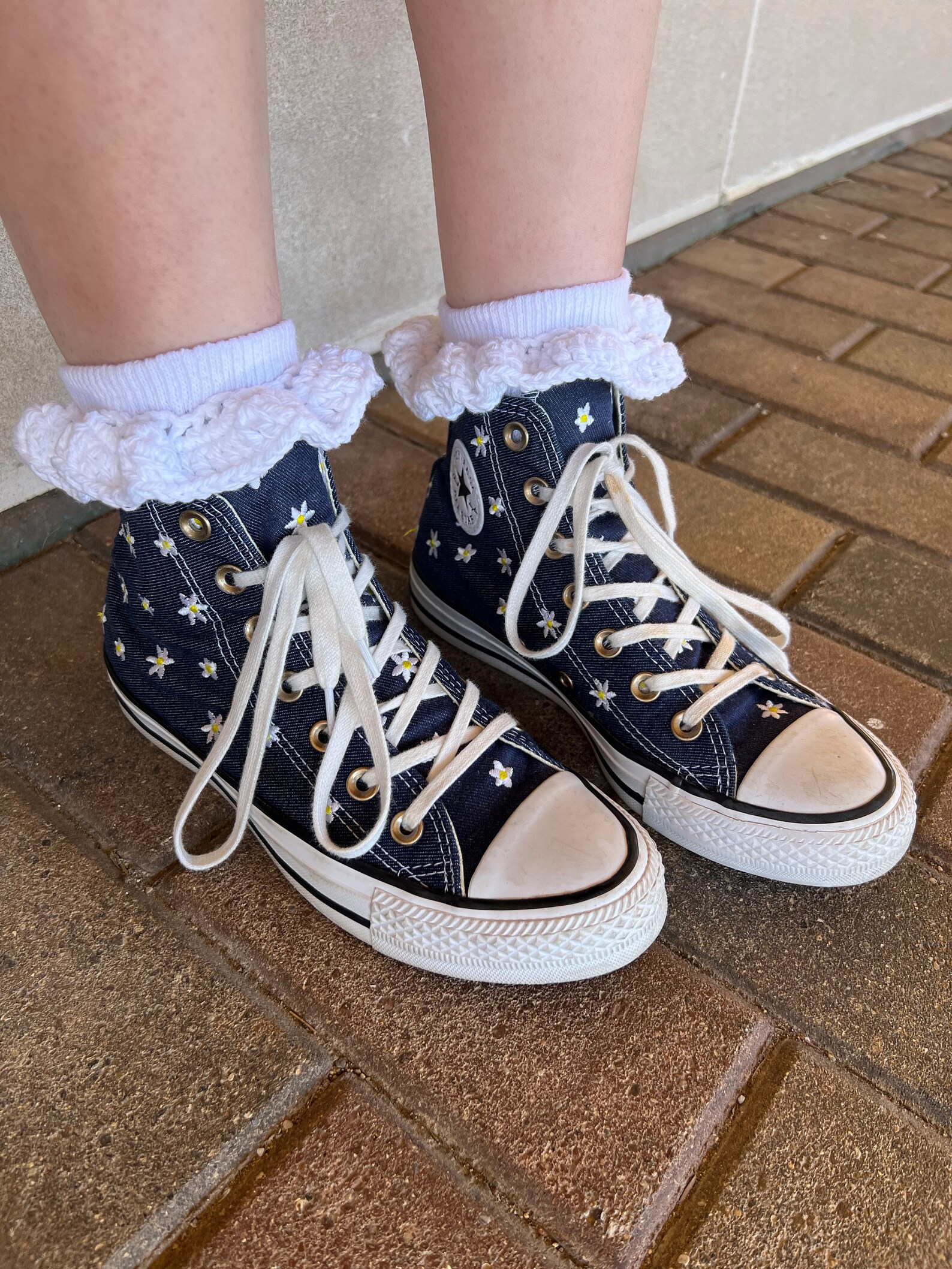 crochet fluffy socks