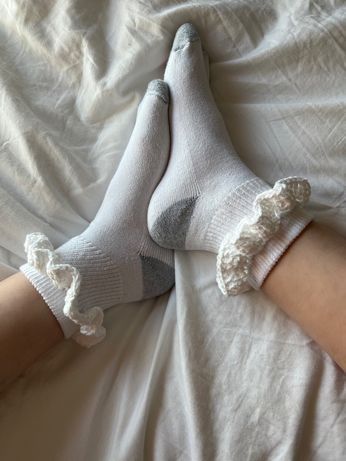 crochet fluffy socks