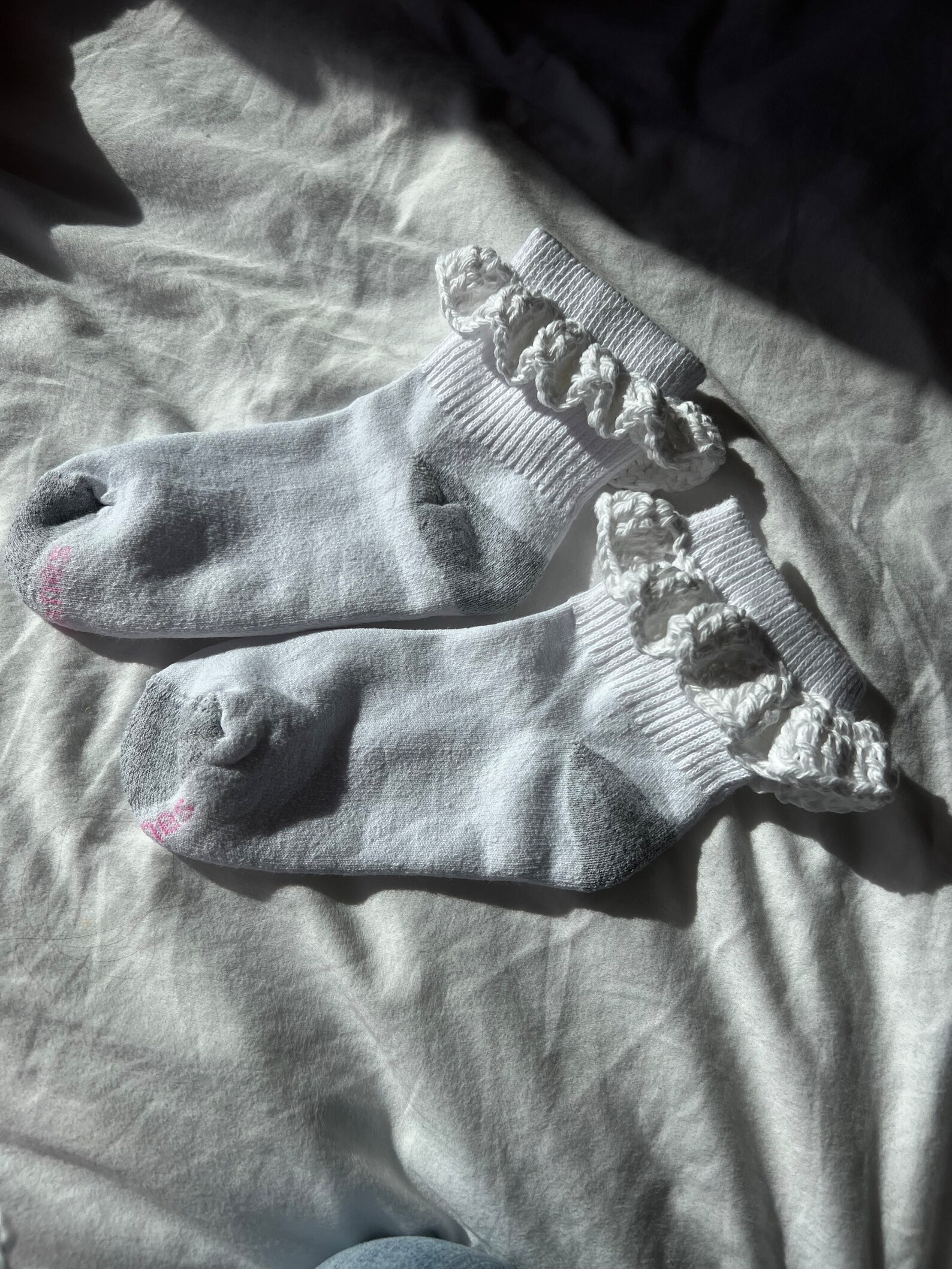crochet fluffy socks