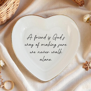 Christelijk vriend cadeau keramische hangende plaquette met citaat, een vriend is Gods manier om ervoor te zorgen dat we nooit alleen lopen, religieuze vriendschap decor