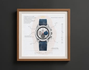 Zenith Chronomaster EP Original Watch Art Print – Horology Decor (Digital Download)