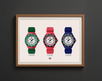 Impression d'art de montre Tag Heuer F1 – Décoration horlogère (téléchargement numérique)