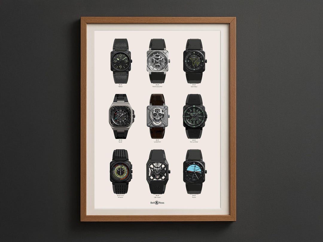 Poster. Watch Collection Bell & Ross Watch Collection Poster - Luxury Horology Art (digital ...