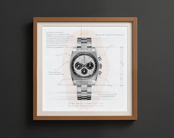 Lámina artística del reloj Zenith Chronomaster 'Revival el Primero' A384 – Horology Decor (Descarga digital)