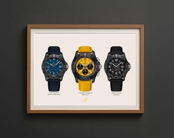 Breitling 'Avenger' Collection Watch Art Print – Horology Decor (Digital Download)