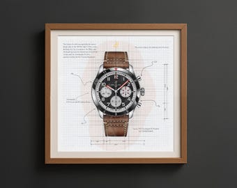 Breitling Classic Aviator Armbanduhr Kunstdruck - Horology Dekor (Digitaler Download)