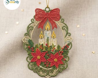 Candle FSL (Freestanding Lace) Embroidery Design