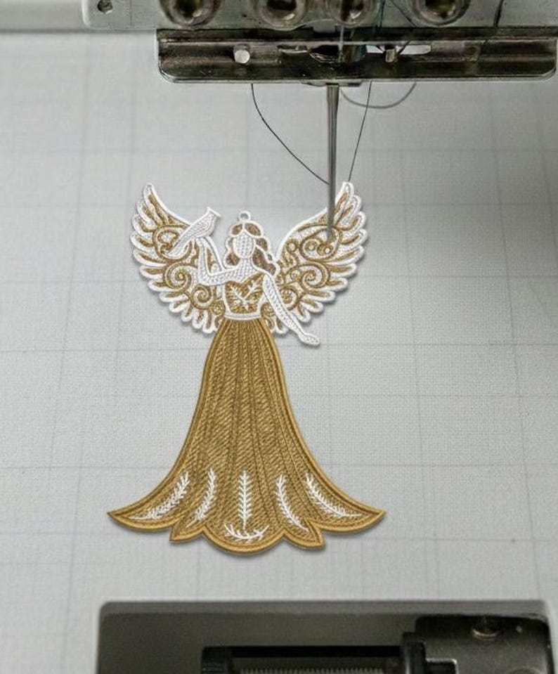 Golden Angel FSL Design - Free Standing Lace Embroidery Design ...
