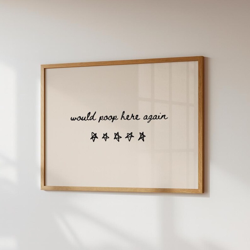 funny bathroom art