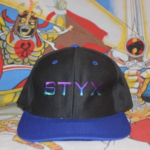 Vintage 1990&#39;s Styx Rock Band Snapback!!!  90s Return To Paradise Tour Hat!!!