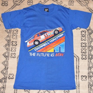 Vintage 1980s Darrell Waltrip NASCAR Winston Cup Budweiser Racing T-shirt!!!  80s &quot;The Future Is Now&quot; Tee!!!