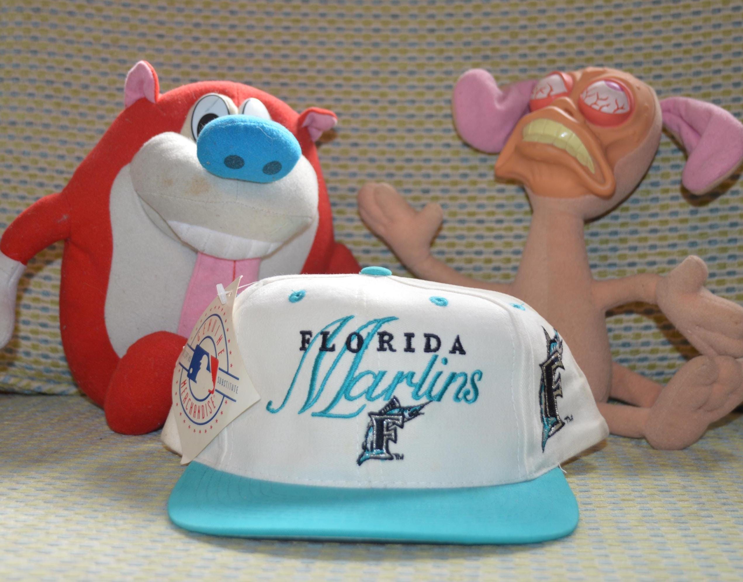 Vintage 1990's Florida Marlins Hat!!! 90s Deadstock Backscript MLB Baseball  Snapback!!!