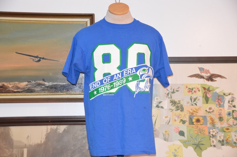 Vintage 1989 Seattle Seahawks Steve Largent End of An Era