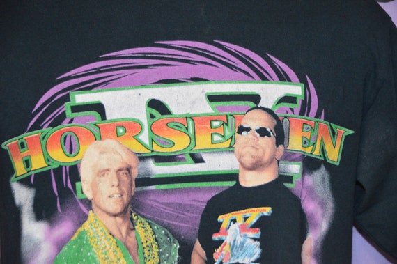 Vintage 1990's WCW Four Horsemen Wrestling Shirt!!! 90s Ric Flair