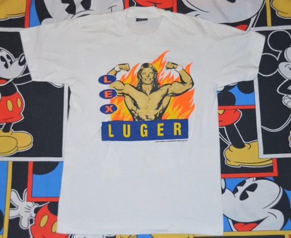 Vintage 1990's WCW Lex Luger Wrestling Shirt!!! 90