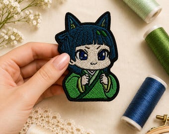 Cat Maomao Embroidered Patch, Iron-On Patch, Maomao Manga Badge, Anime Gift, Maomao Manga Patch, Gift for her