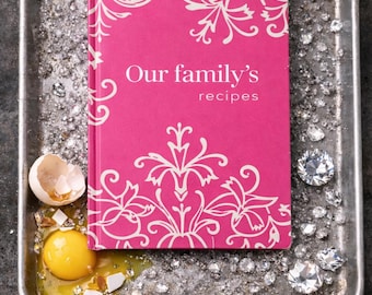 Op maat gemaakt receptenboek met harde kaft, blanco kookboek, gepersonaliseerd keukendagboek