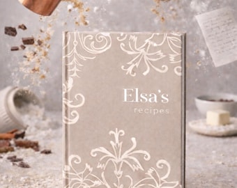 Gepersonaliseerd receptenboek, blanco hardcover receptenboek, aandenken familierecepten