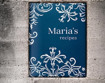 Blanco receptendagboek, gepersonaliseerd kookboek met harde kaft, schrijven in familieboek