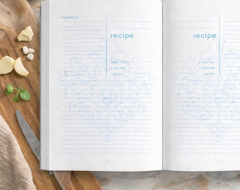 Familiekookboek, dagboek, gepersonaliseerd receptenboek, hardcover, schrijf je eigen recepten