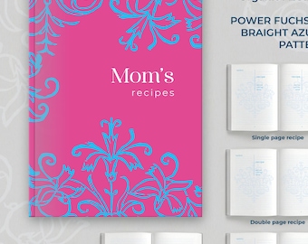 Gepersonaliseerd kookboek met harde kaft, blanco receptendagboek, aangepast familiereceptenboek