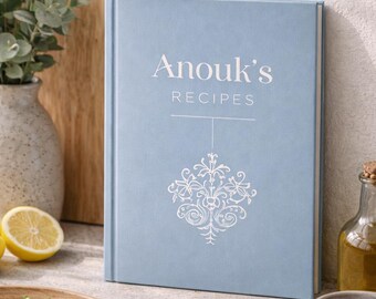 Gepersonaliseerd receptennotitieboekje, blanco hardcover kookboek, familiekeukendagboek