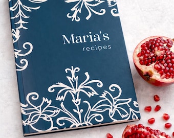 Blanco receptendagboek, op maat gemaakt receptenboek met harde kaft, elegant familiekookboek