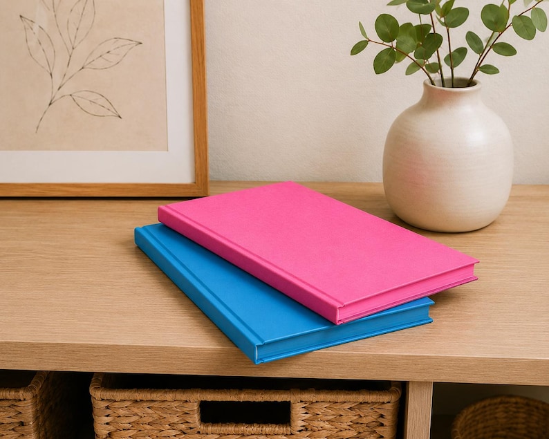 Fully monochrome blue journal featuring color-matched cover and pages, designed for comfortable everyday writing with a sewn lay-flat spine and premium quality paper.