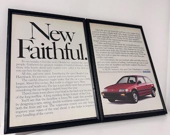 Classic Speed: Honda CRX Illustrated Car Poster - Etsy