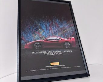 PIRELLI Tires Ferrari F40 Performing Arts 8x10 Poster Print Race