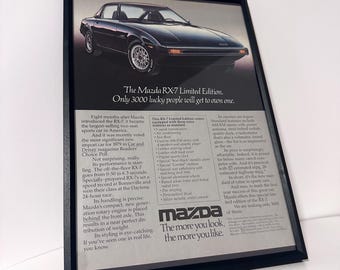 Anuncio vintage de la edición limitada del Mazda RX-7 FB (solo se fabricaron 3000 unidades)