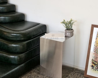 Unique coffee table made of aluminum. Designer table. Side table. End table. Metal table. Home decor.
