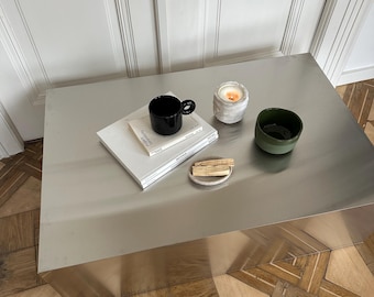 Minimalist aluminiem side table, Contemporary side table, Aluminium table for living room, Metal coffee table,