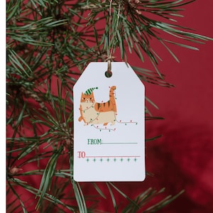 Christmas gift tag for all the cat lovers