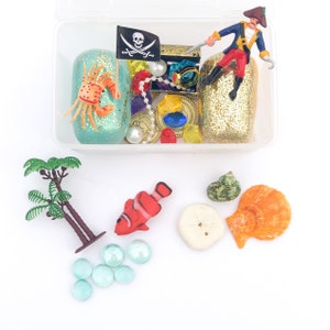 Treasure Island Pirate Mini Playdough Kit, Sensory Box, Playdough Kit, Easter Play Dough, Easter Gift Basket, Valentines Gift