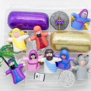 Easter Resurrection Sensory Kit, Easter Religious Playdough, Autumn Play Dough, Fall Gift Basket, Stocking Stuffer