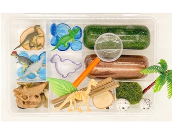 Dinosaur Playdough Kit, Dinosaur Sensory Box, Playdough Kit, Play Dough, Fall Gift Basket, Valentines Gift
