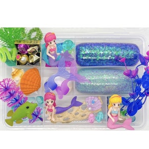 Mermaid Playdough Kit, Sensory Box, Playdough Kit, Play Doh Kit, Play Dough, Christmas Gift Basket, Stocking Stuffer