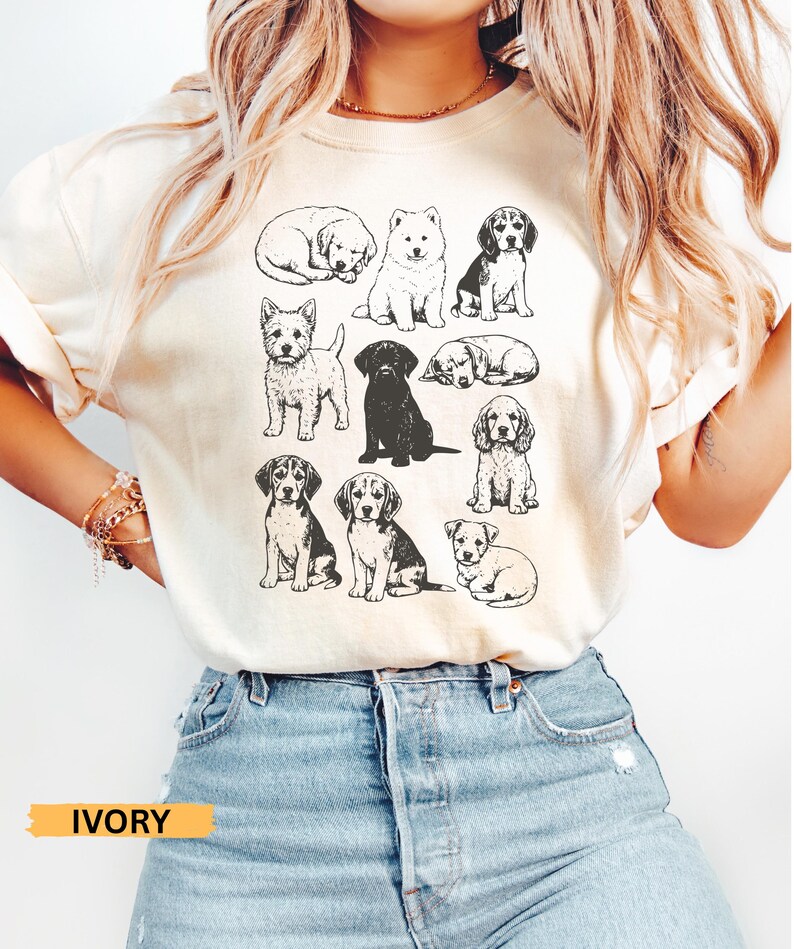 Dogs 90s Vintage Tattoo Style Tshirt, Retro Comfort Colors® Y2k Dog ...