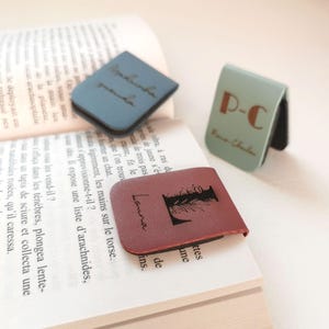 Personalized magnetic bookmark | Engraved initial, first name or message | Gift for readers image 13
