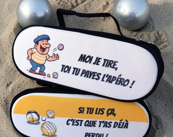 Personalized pétanque bag – Fun sublimated illustrations