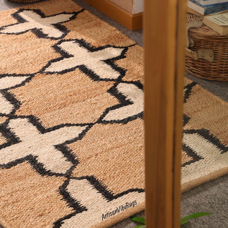 Handwoven Hemp Jute Rug Dhurrie, Natural Hemp Jute Rug, Hand Braided Rug, Hemp Jute Rug, Jute Bed Side Rug, Jute Rug Runner, Rug For Home