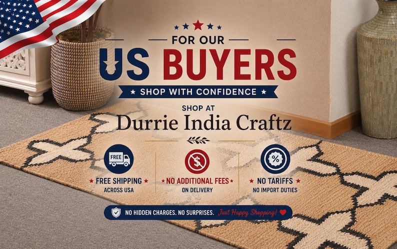 Handmade Cotton and Jute Area Rug, Multi Design Cotton Rug, Handwoven Jute Rug, Indian Dhurrie Rug, Boho Décor Rug, Custom Size Rug image 13