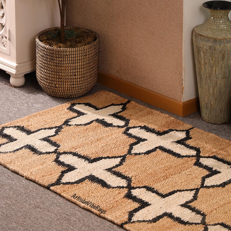 Handwoven Hemp Jute Rug Dhurrie, Natural Hemp Jute Rug, Hand Braided Rug, Hemp Jute Rug, Jute Bed Side Rug, Jute Rug Runner, Rug For Home