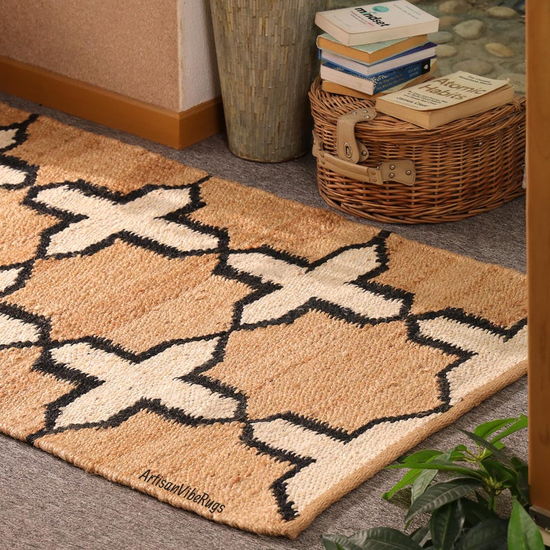 Handwoven Hemp Jute Rug Dhurrie, Natural Hemp Jute Rug, Hand Braided Rug, Hemp Jute Rug, Jute Bed Side Rug, Jute Rug Runner, Rug For Home