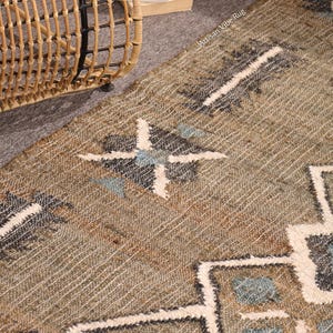 Boho Jute Rug, Farmhouse Jute Rug, Beige Jute Rug, Handwoven Jute Rug, Large Jute Rug, Home Décor Gift, House Warming Gift