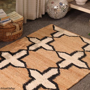 Handwoven Hemp Jute Rug Dhurrie, Natural Hemp Jute Rug, Hand Braided Rug, Hemp Jute Rug, Jute Bed Side Rug, Jute Rug Runner, Rug For Home
